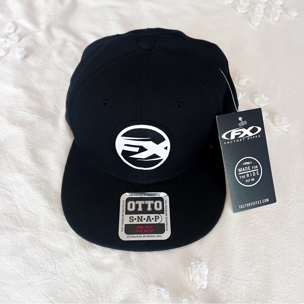 NEW w/ Tags: Factory Effex FX Black & White Flat Bill Snapback Hat